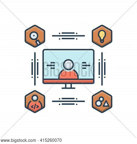 Color Illustration Icon For User-centered-design  User Centered  Design Representative People