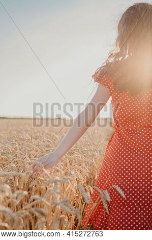 Vitamin D In Womens Health, Role Of Vitamin D3 Supplements In Female Health. Young Woman Enjoying Su