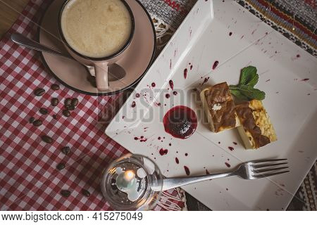 Traditional Georgian Sweets And Desserts With Hazelnuts, Walnuts, Grape Juice, Honey, Chocolate. Bak