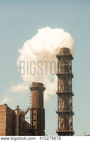 Emissions Of Harmful Substances Into The Atmosphere. Environmental Pollution By Industry.