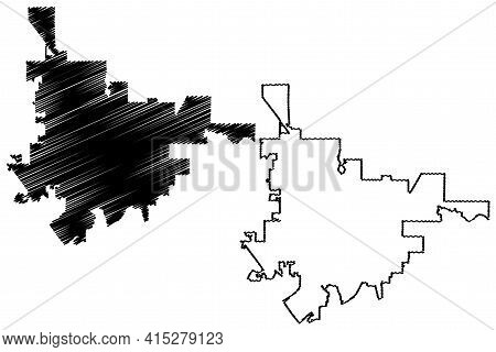 Gainesville City, Florida (united States Cities, United States Of America, Usa City) Map Vector Illu