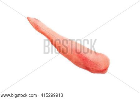 Milt, Male Seminal Glands On White Background, Isolated.