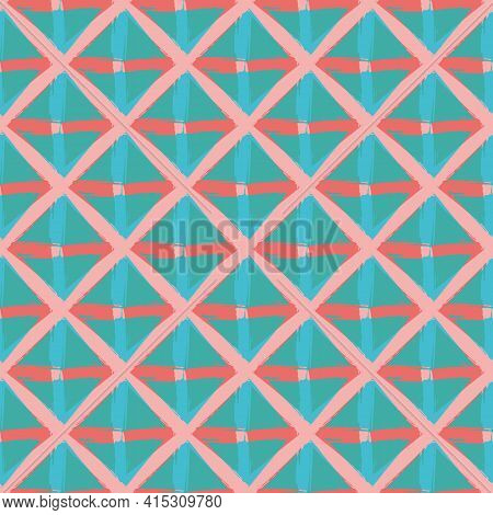 Vector Braid Effect Weave Seamless Interlace Pattern Background. Macrame Style Ribbon Plait Lattice 
