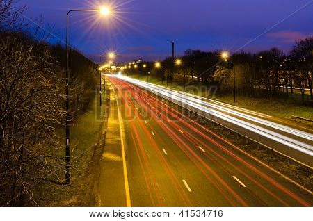 Traffic Light Trails in Newcastle