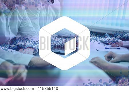 Neblio, Nebl Cryptocurrency Sign. The Concept Of Business, Cryptocurrency And Finance - A Team Of Bu