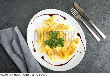 Casoncelli Is A Kind Of Ravioli Home Made Traditional Food Of Lombardy In Italy