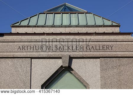 Washington Dc, Usa, 11-02-2020: Exterior View Of Arthur M. Sackler Galery, Part Of The Museum Of Asi