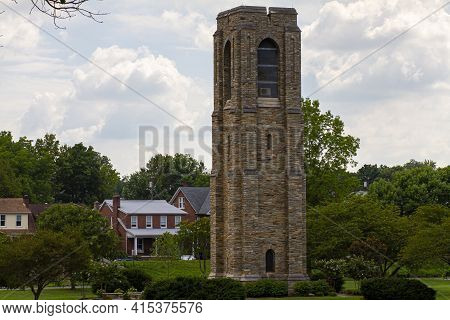 Close Up Image Of The Joseph D. Baker Tower And Carillon That Is Erected In Baker Park, Frederick In