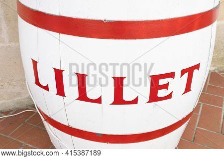 Bordeaux , Aquitaine France - 03 29 2021 : Lillet Wine Barrel Logo And Text Sign Of Brand Name Of Ar