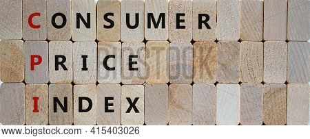 Cpi, Consumer Price Index Symbol. Wooden Blocks With Words 'cpi, Consumer Price Index'. Beautiful Wo
