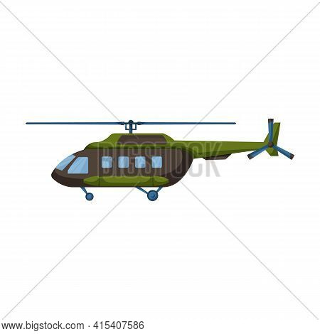 Helicopter Vector Icon.cartoon Vector Icon Isolated On White Background Helicopter.