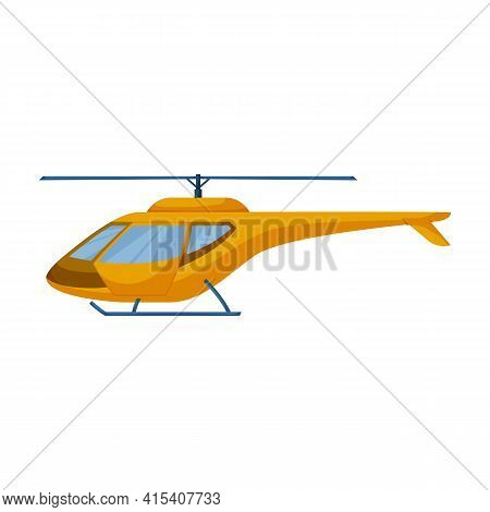 Helicopter Vector Icon.cartoon Vector Icon Isolated On White Background Helicopter.