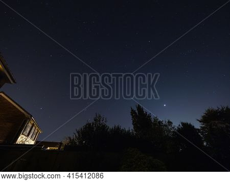The Moon, The Constellation Of Orion, Sirius The Dog Star, The Pleiades And The Planet Venus In The 