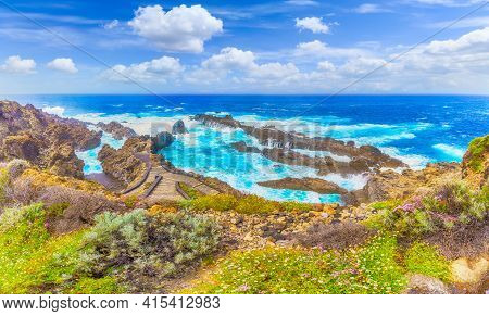 Landscape With Amazing Charco Del Viento In Tenerife, Canary Islands, Spain