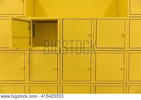 Squared Lockers. High Quality And Resolution Beautiful Photo Concept