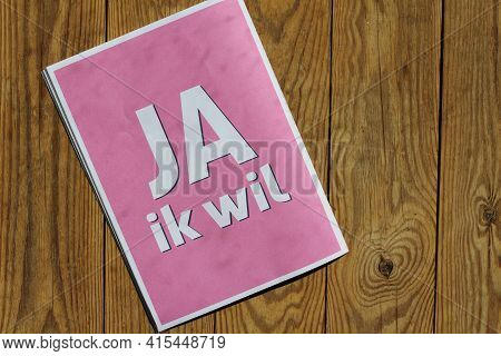 Aalst, Belgium, 3 April 2021: Promotional Material Sent To The Homes Of Residents Of East Flanders F