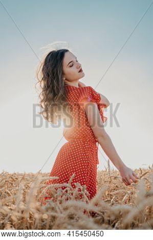 Vitamin D In Womens Health, Role Of Vitamin D3 Supplements In Female Health. Young Woman Enjoying Su