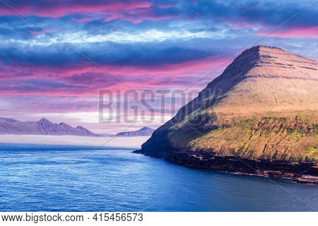 Picturesque view on faroese islands