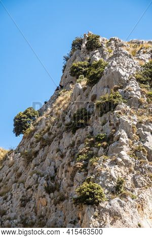 View Of Rocca Del Crasto Near Alcara Li Fusi Town In The Nebrodi Park, Sicily