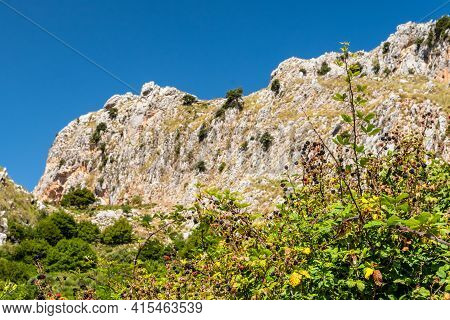 View Of Rocca Del Crasto Near Alcara Li Fusi Town In The Nebrodi Park, Sicily
