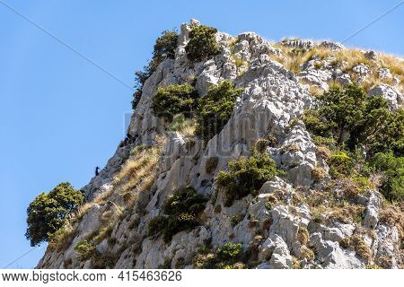 View Of Rocca Del Crasto Near Alcara Li Fusi Town In The Nebrodi Park, Sicily