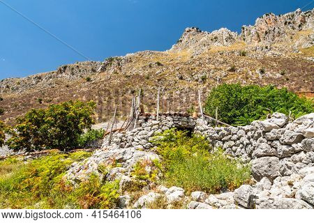 View Of Rocca Del Crasto Near Alcara Li Fusi Town In The Nebrodi Park, Sicily