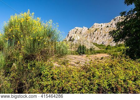 View Of Rocca Del Crasto Near Alcara Li Fusi Town In The Nebrodi Park, Sicily