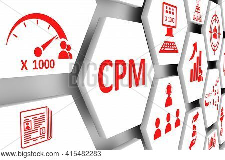 Cpm Concept Cell Background 3d Render Illustration