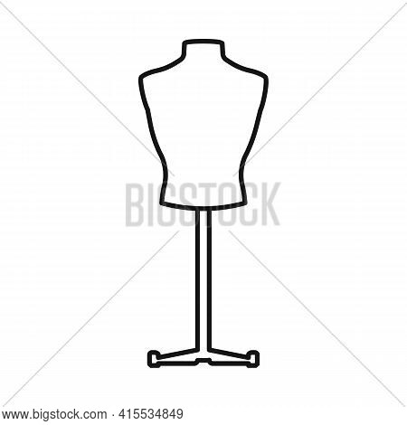Vector Illustration Of Dummy And Bust Symbol. Graphic Of Dummy And Female Vector Icon For Stock.