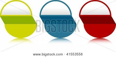 rund 3d effekt etiketter