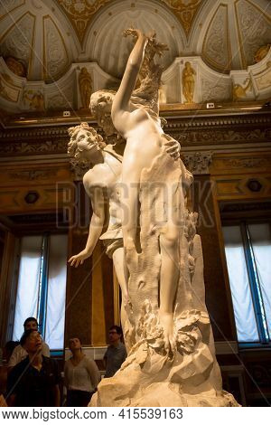 Rome, Italy - August 24, 2018: Gian Lorenzo Bernini Masterpiece, Apollo E Dafne, Dated 1625