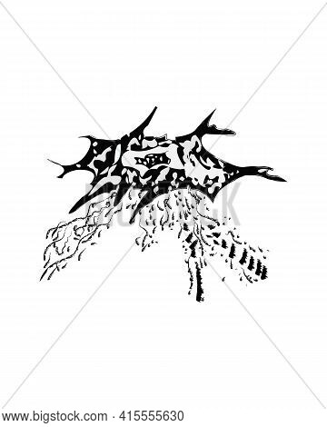 Structure Of Fibroblast Cells. Vector Illustration For Design, Print, Book, Magazine, Poster. Fibrob