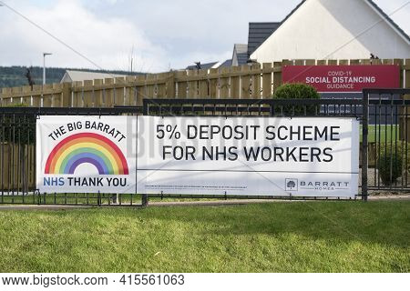 London, England, Uk - March 18th 2021: House Builder Offering Nhs Staff Help To Buy New House