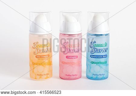 Russia, Rostov-on-don, 05.07.2018 Korean Cosmetics, Holika Holika Three Seconds Starter, Isolated On