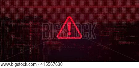 Abstract Technology Binary Code Dark Red Background