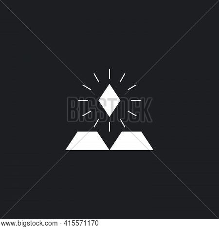 Triangle Shine Diamond Simple Geometric Flat Logo Vector