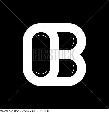 Initial Letter Ob Logo Template In Flat Design Monogram Illustration