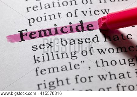 Fake Dictionary Word, Dictionary Definition Of Femicide