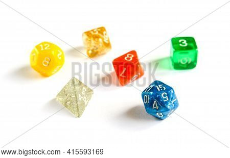 Special Colorful Dices Group For Role Playing Games.