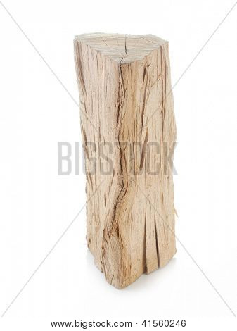 Pezzo di faggio tritato, girato in bianco