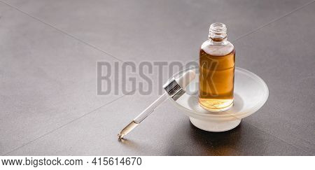 Natural Serum. Concept Of Cosmetic Injection Is Hyaluronic Acid, Botulin, Serum.