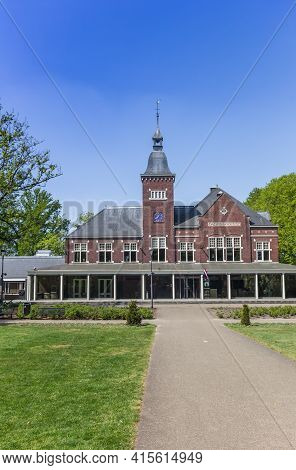 Rijssen, Netherlands - April 27, 2020: Historic Parkgebouw Building In The Park In Rijssen, Netherla