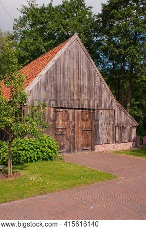 Old Dutch Barn In Ootmarsum, Overijssel, The Netherlands