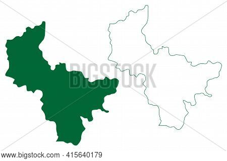 Jind District (haryana State, Republic Of India) Map Vector Illustration, Scribble Sketch Jind Map