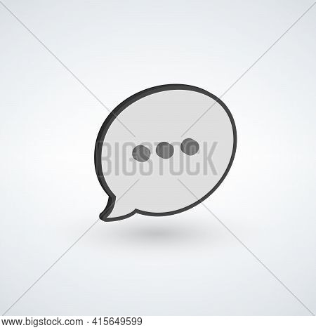 Speech Bubble. Talk Communication Speech Bubbles. Dialog Elements. Conversation And Tech Support Ico