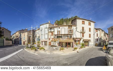 La Javie, France - September 25, 2015: Small Village Of La Javie In France. La Javie Is A Commune In