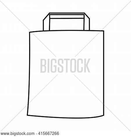 Isolated Object Of Bag And Paper Icon. Web Element Of Bag And Minimarket Stock Symbol For Web.