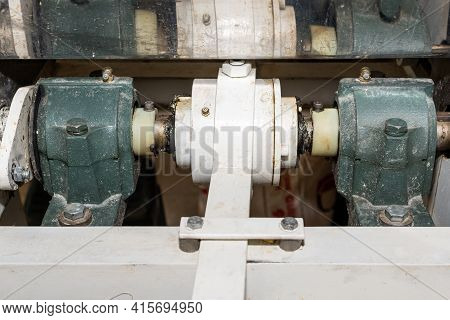 Bearings Holding The Shaft Of A Nixtamal Mill