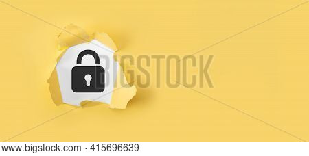 Cyber Security Network. Padlock Icon And Internet Technology Networking. Data Protection Privacy Con