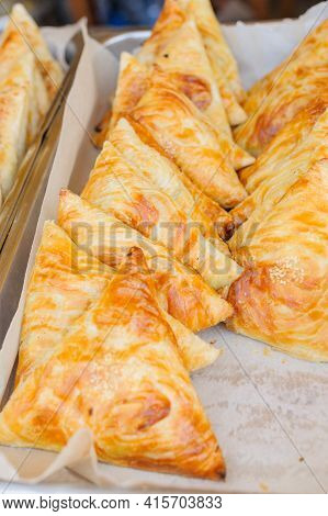 Burekas Filled With Cheese. Snack Tasty Food